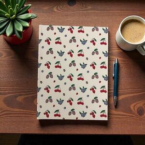 Cherry and Berry Patterned Notebook